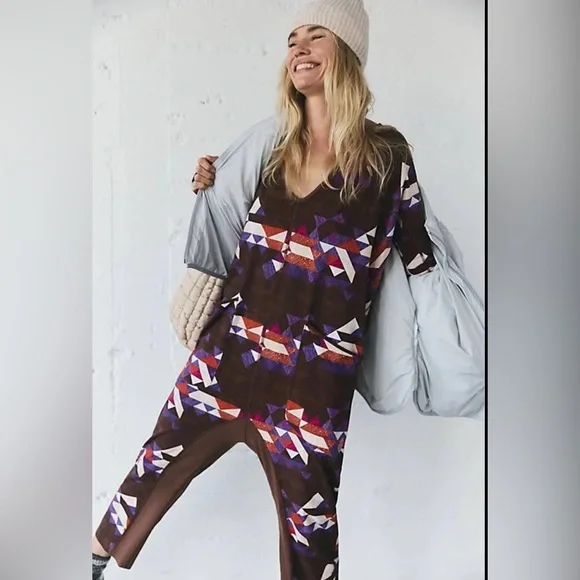 Free People Hot Shot Long Sleeve Printed Onesie - Picture 3 of 12